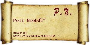 Poli Niobé névjegykártya